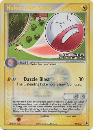 Holon's Electrode (21/113) (Stamped) [EX: Delta Species] | Game Master's Emporium (The New GME)