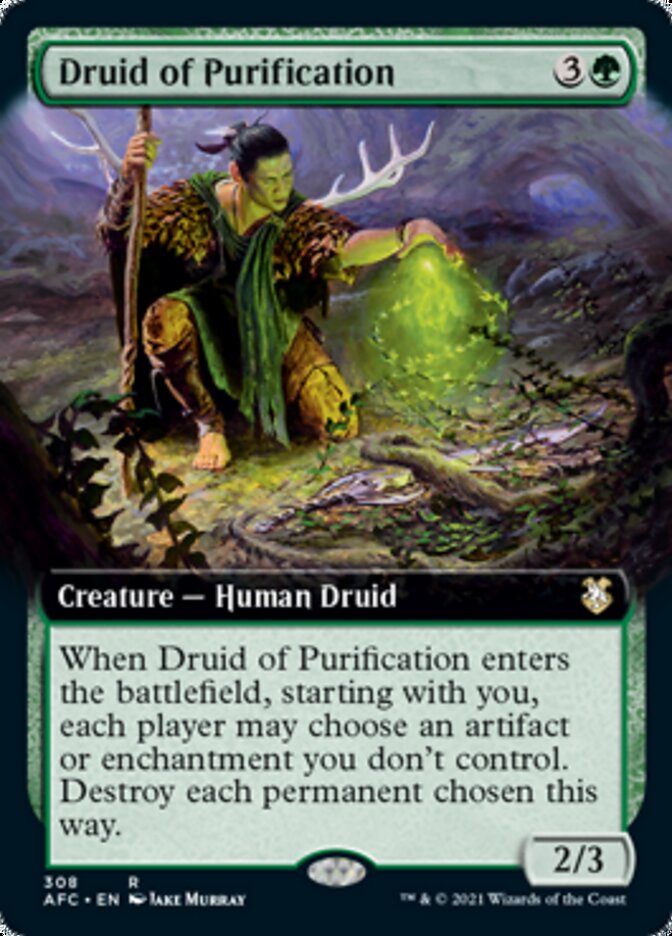 Druid of Purification (Extended Art) [Dungeons & Dragons: Adventures in the Forgotten Realms Commander] | Game Master's Emporium (The New GME)