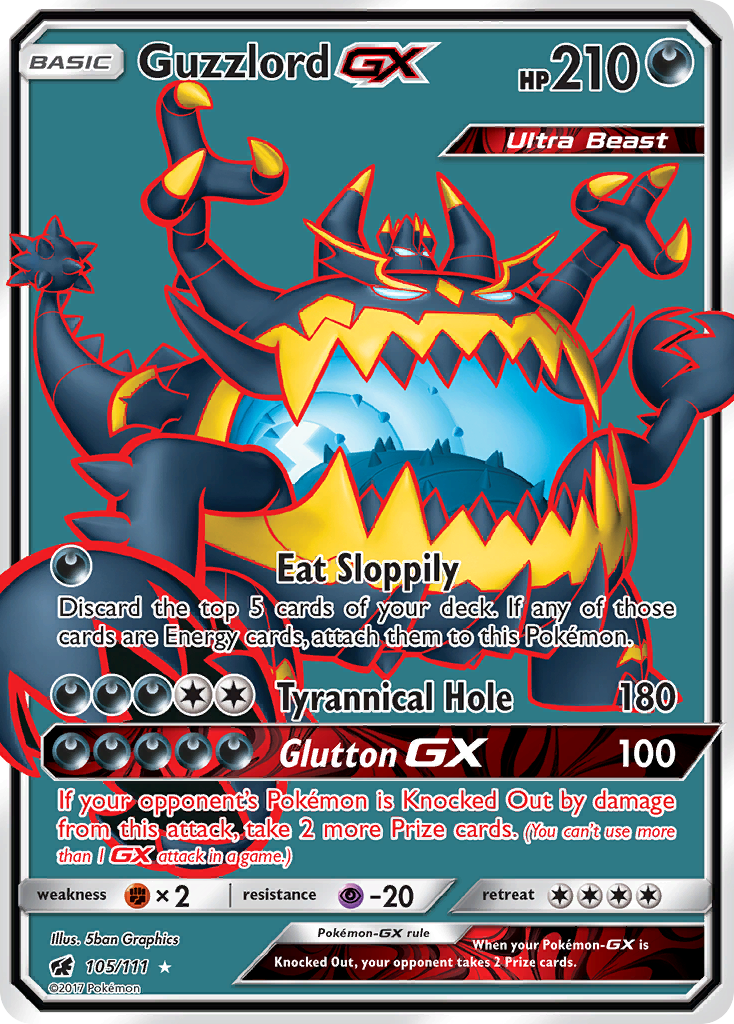 Guzzlord GX (105/111) [Sun & Moon: Crimson Invasion] | Game Master's Emporium (The New GME)