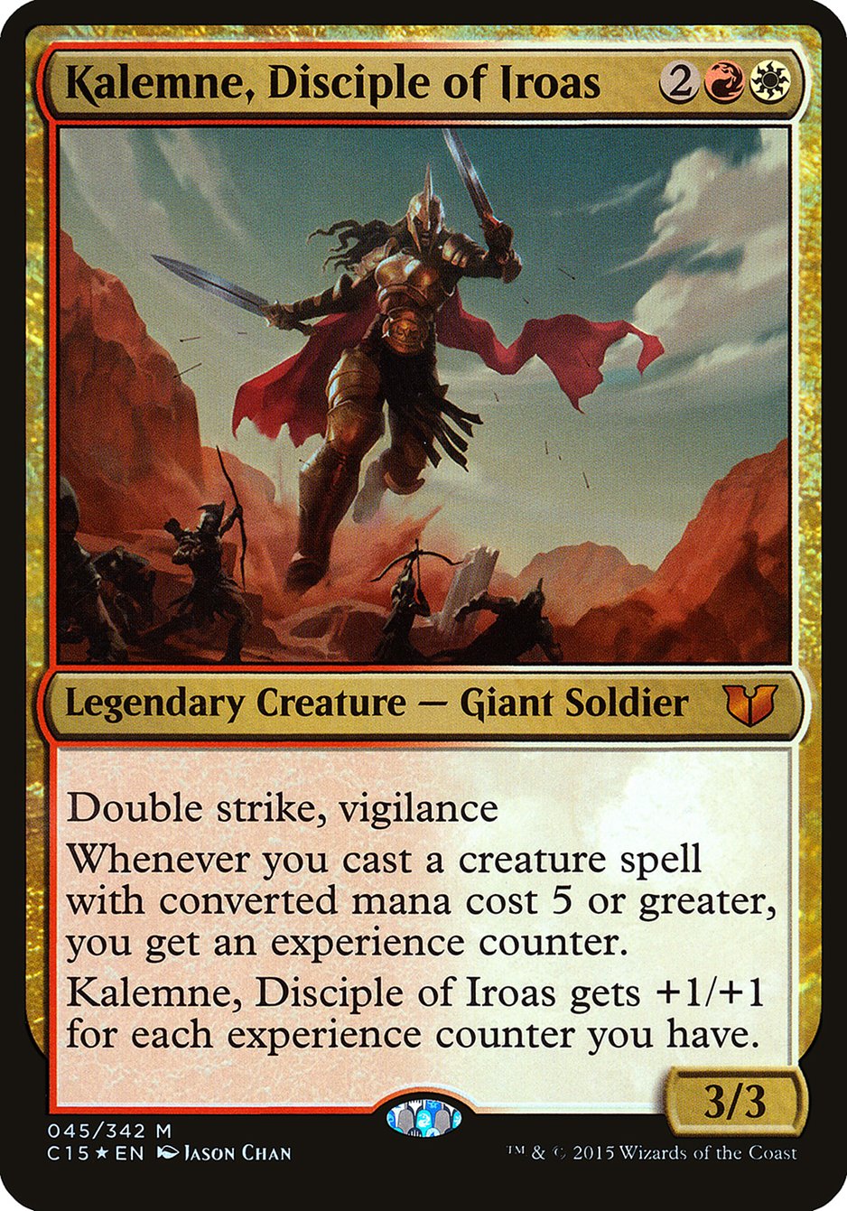 Kalemne, Disciple of Iroas (Oversized) [Commander 2015 Oversized] | Game Master's Emporium (The New GME)