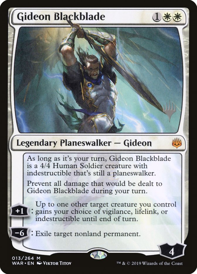 Gideon Blackblade (Promo Pack) [War of the Spark Promos] | Game Master's Emporium (The New GME)