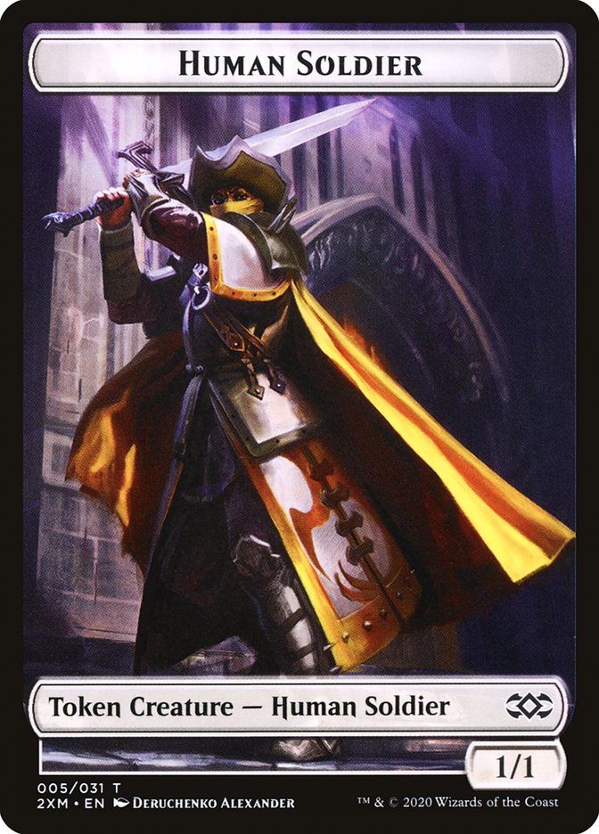 Human Soldier Token [Double Masters Tokens] | Game Master's Emporium (The New GME)