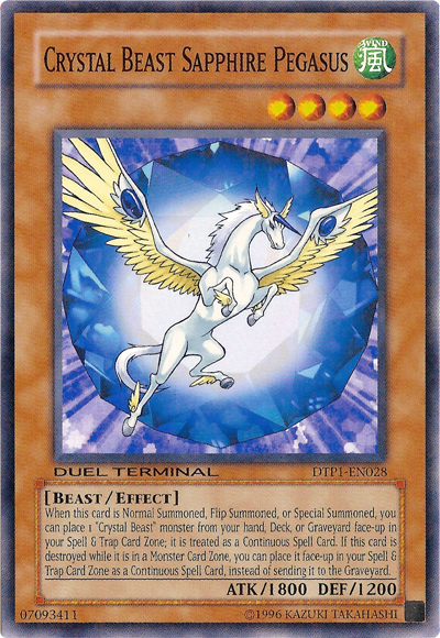 Crystal Beast Sapphire Pegasus [DTP1-EN028] Common | Game Master's Emporium (The New GME)