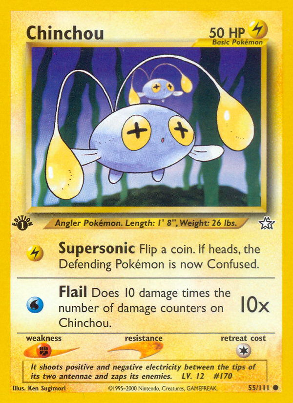 Chinchou (55/111) [Neo Genesis 1st Edition] | Game Master's Emporium (The New GME)