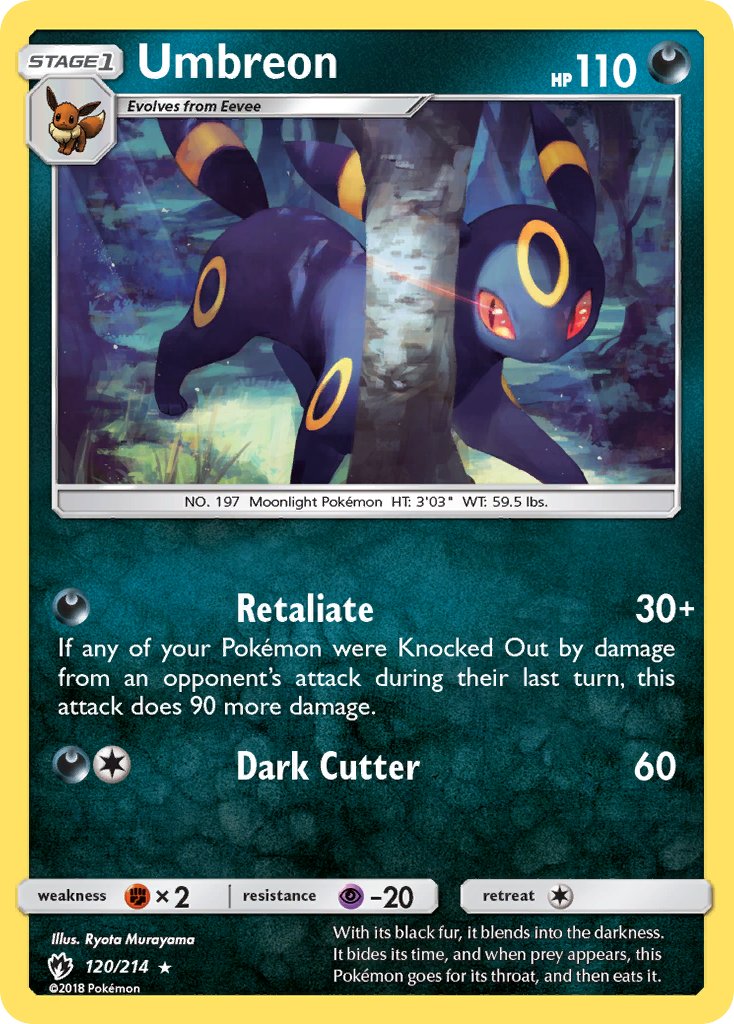 Umbreon (120/214) (Cosmos Holo) (Blister Exclusive) [Sun & Moon: Lost Thunder] | Game Master's Emporium (The New GME)