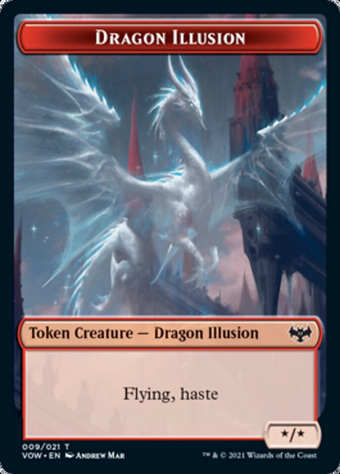 Dragon Illusion Token [Innistrad: Crimson Vow Tokens] | Game Master's Emporium (The New GME)