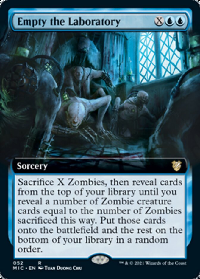 Empty the Laboratory (Extended Art) [Innistrad: Midnight Hunt Commander] | Game Master's Emporium (The New GME)
