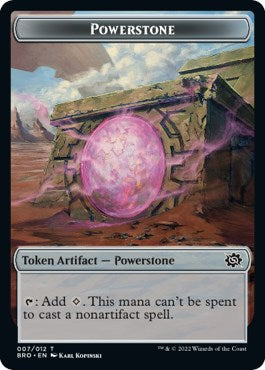 Powerstone // Spirit Double-Sided Token [The Brothers' War Tokens] | Game Master's Emporium (The New GME)