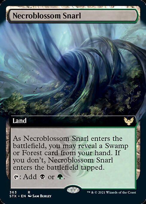 Necroblossom Snarl (Extended Art) [Strixhaven: School of Mages] | Game Master's Emporium (The New GME)