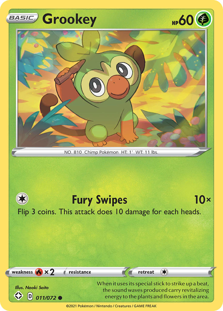 Grookey (011/072) [Sword & Shield: Shining Fates] | Game Master's Emporium (The New GME)