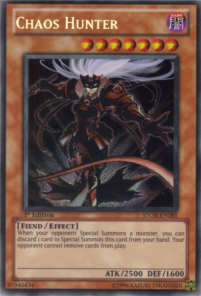 Chaos Hunter [STOR-EN085] Secret Rare | Game Master's Emporium (The New GME)