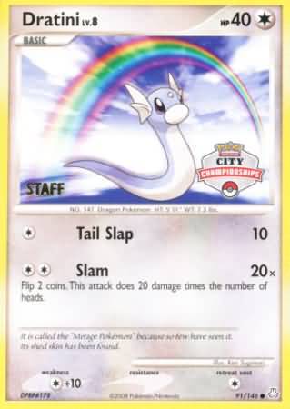 Dratini (91/146) (City Championship Promo Staff) [Diamond & Pearl: Legends Awakened] | Game Master's Emporium (The New GME)