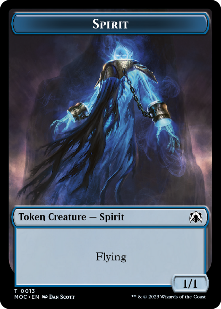 Spirit (9) // Spirit (13) Double-Sided Token [March of the Machine Commander Tokens] | Game Master's Emporium (The New GME)