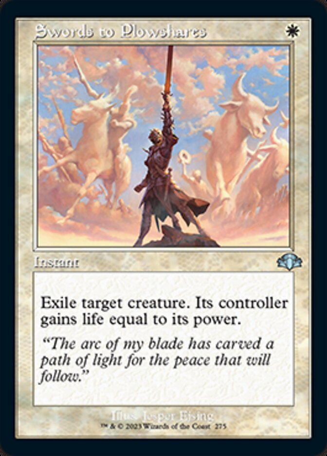 Swords to Plowshares (Retro) [Dominaria Remastered] | Game Master's Emporium (The New GME)