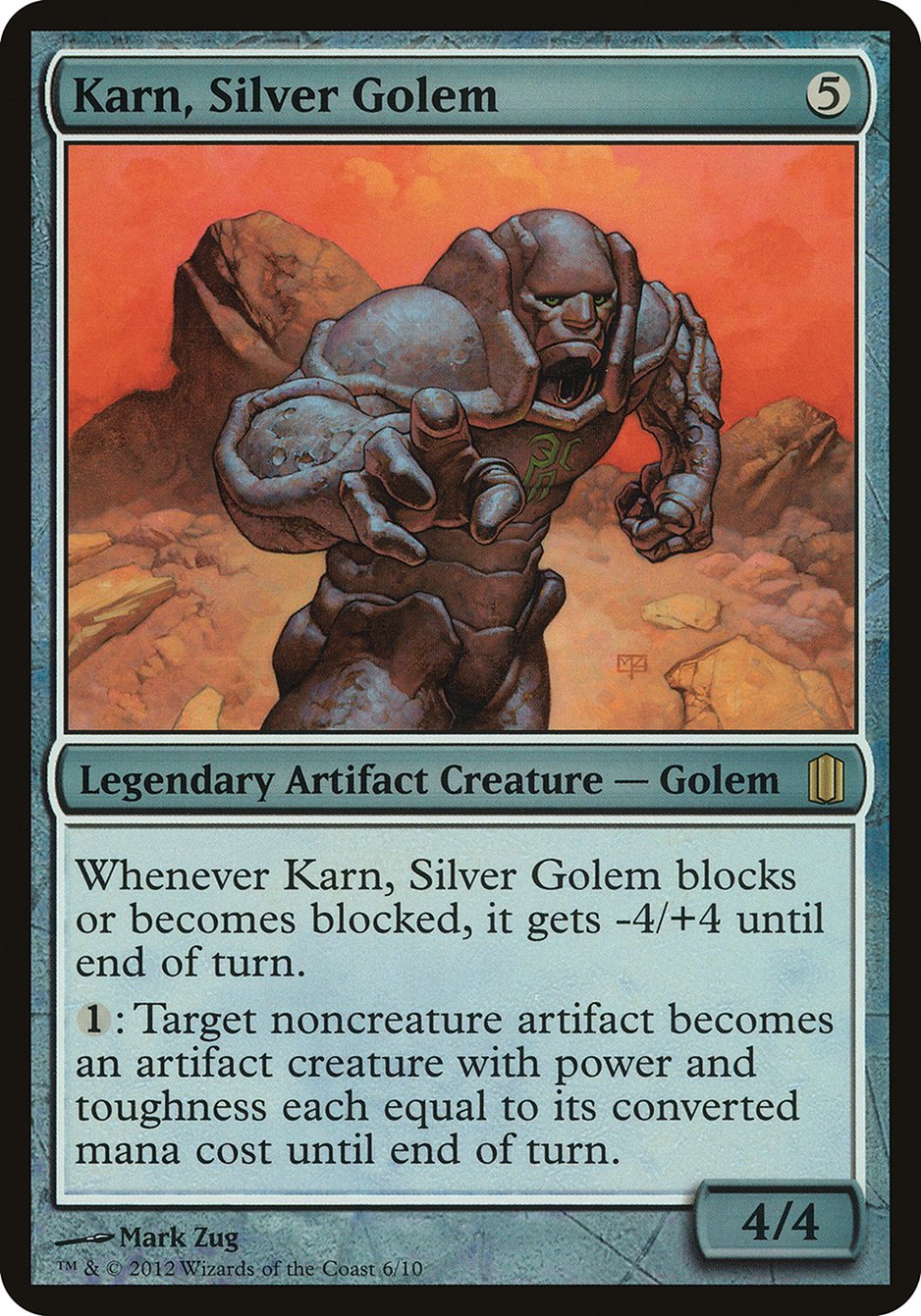 Karn, Silver Golem (Oversized) [Commander's Arsenal Oversized] | Game Master's Emporium (The New GME)