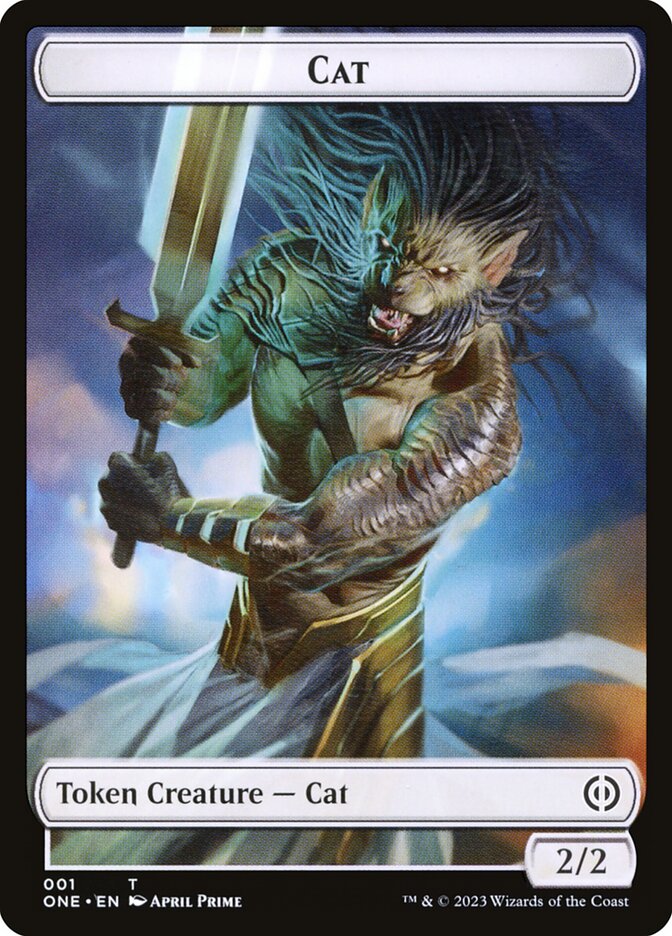 Phyrexian Goblin // Cat Double-Sided Token [Phyrexia: All Will Be One Tokens] | Game Master's Emporium (The New GME)