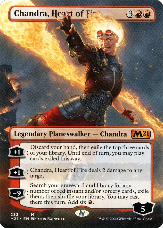 Chandra, Heart of Fire (Borderless) [Core Set 2021] | Game Master's Emporium (The New GME)