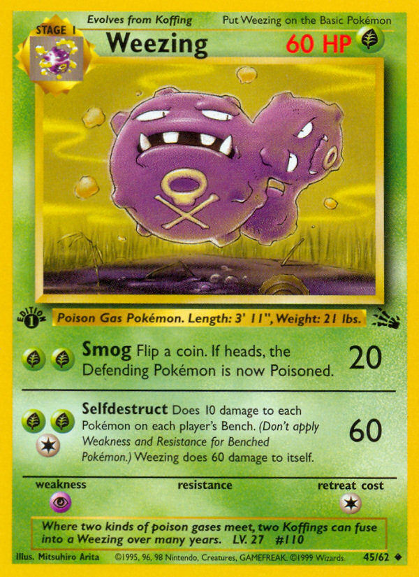 Weezing (45/62) [Fossil 1st Edition] | Game Master's Emporium (The New GME)