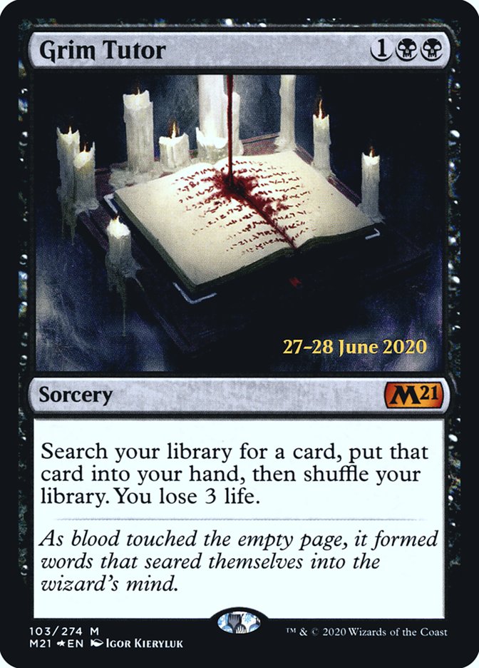 Grim Tutor [Core Set 2021 Prerelease Promos] | Game Master's Emporium (The New GME)