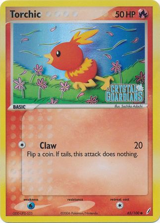 Torchic (65/100) (Stamped) [EX: Crystal Guardians] | Game Master's Emporium (The New GME)