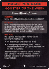 Monster of The Week (Magic Minigame) [Innistrad: Crimson Vow Minigame] | Game Master's Emporium (The New GME)