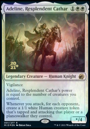 Adeline, Resplendent Cathar [Innistrad: Midnight Hunt Prerelease Promos] | Game Master's Emporium (The New GME)