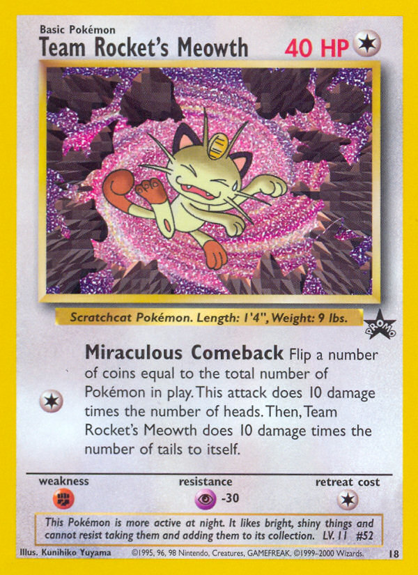 Team Rocket's Meowth (18) [Wizards of the Coast: Black Star Promos] | Game Master's Emporium (The New GME)