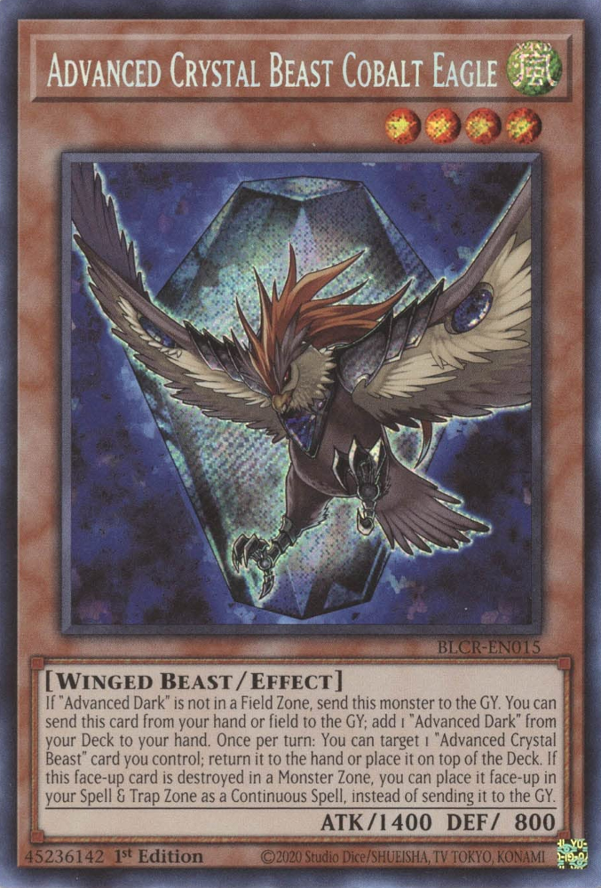 Advanced Crystal Beast Cobalt Eagle [BLCR-EN015] Secret Rare | Game Master's Emporium (The New GME)