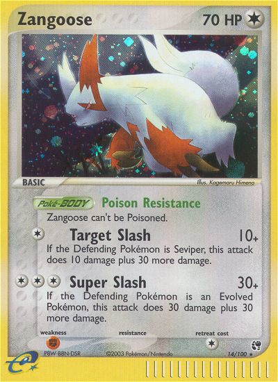 Zangoose (14/100) [EX: Sandstorm] | Game Master's Emporium (The New GME)