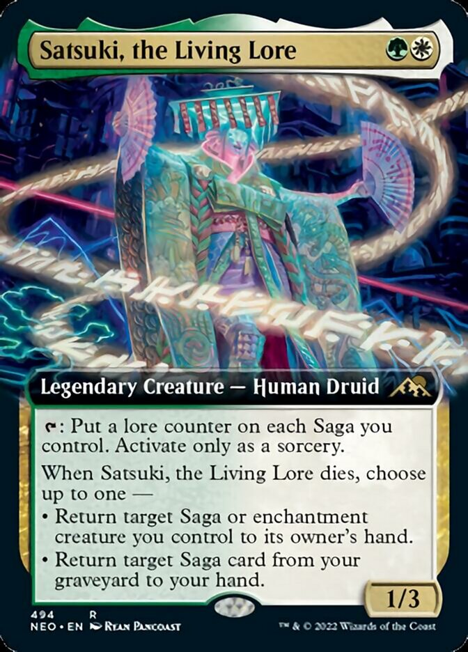 Satsuki, the Living Lore (Extended Art) [Kamigawa: Neon Dynasty] | Game Master's Emporium (The New GME)