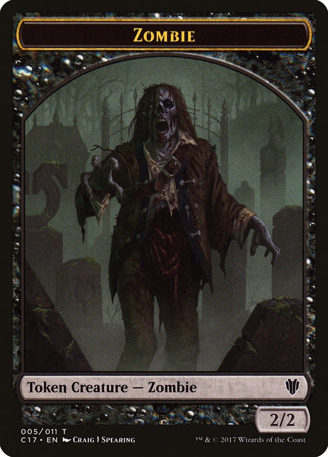 Vampire // Zombie Double-Sided Token [Commander 2017 Tokens] | Game Master's Emporium (The New GME)