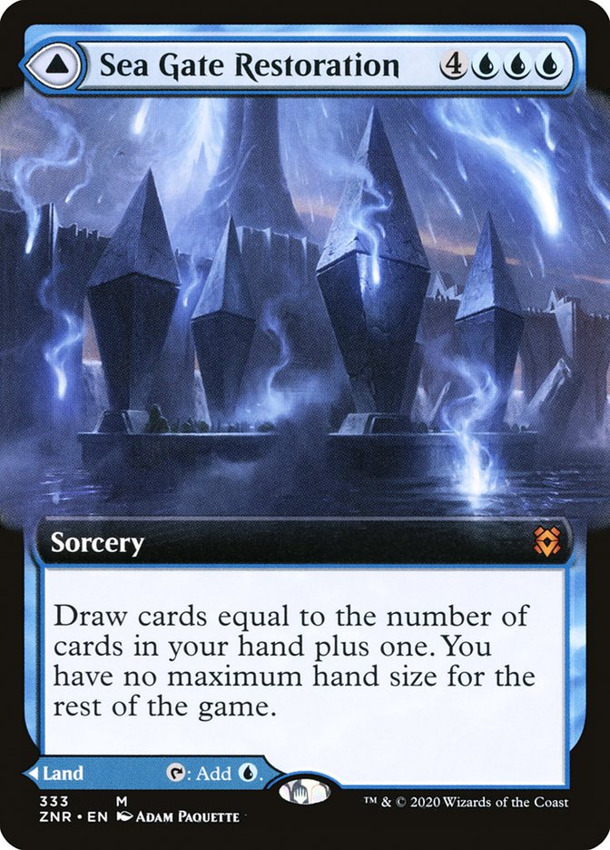 Sea Gate Restoration // Sea Gate, Reborn (Extended Art) [Zendikar Rising] | Game Master's Emporium (The New GME)