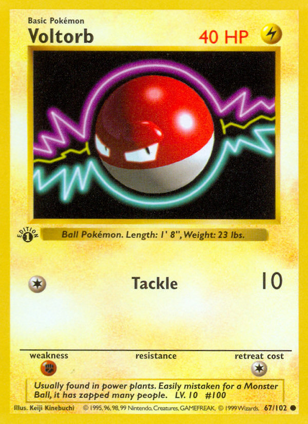 Voltorb (67/102) (Shadowless) [Base Set 1st Edition] | Game Master's Emporium (The New GME)