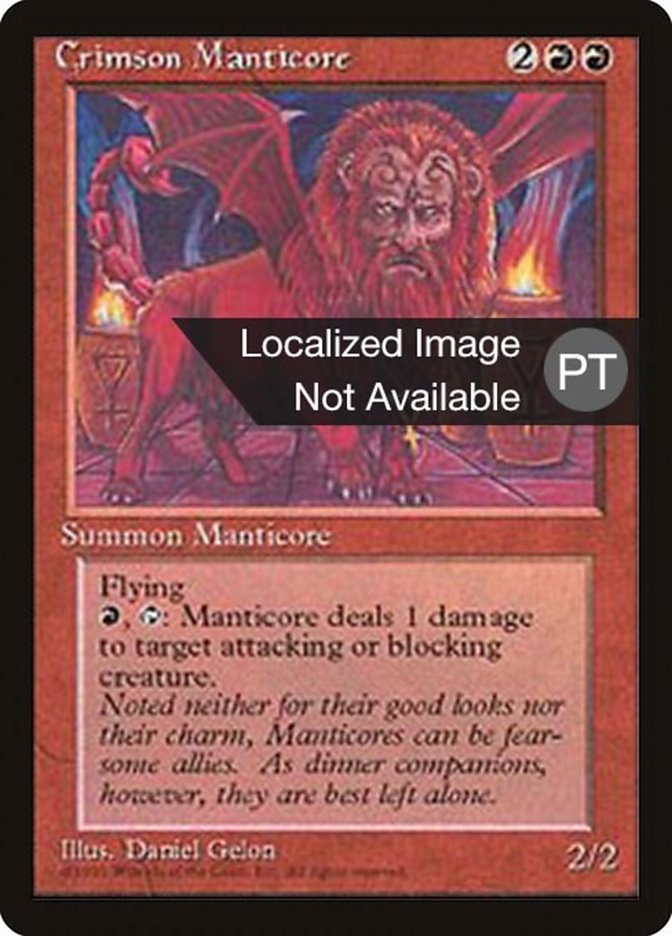 Crimson Manticore [Fourth Edition (Foreign Black Border)] | Game Master's Emporium (The New GME)