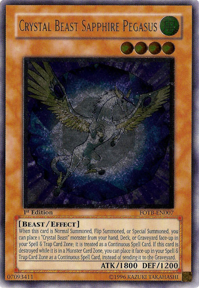 Crystal Beast Sapphire Pegasus [FOTB-EN007] Ultimate Rare | Game Master's Emporium (The New GME)