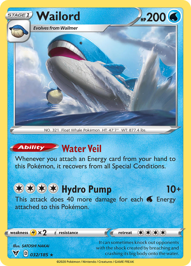 Wailord (032/185) [Sword & Shield: Vivid Voltage] | Game Master's Emporium (The New GME)