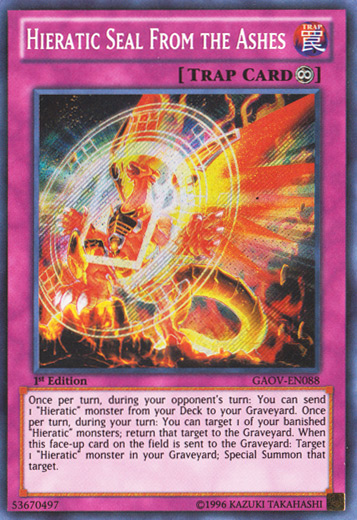 Hieratic Seal From the Ashes [GAOV-EN088] Secret Rare | Game Master's Emporium (The New GME)