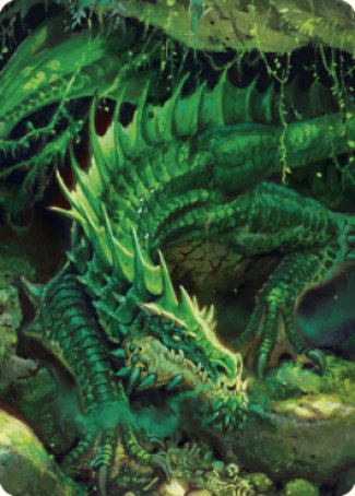 Lurking Green Dragon Art Card [Commander Legends: Battle for Baldur's Gate Art Series] | Game Master's Emporium (The New GME)