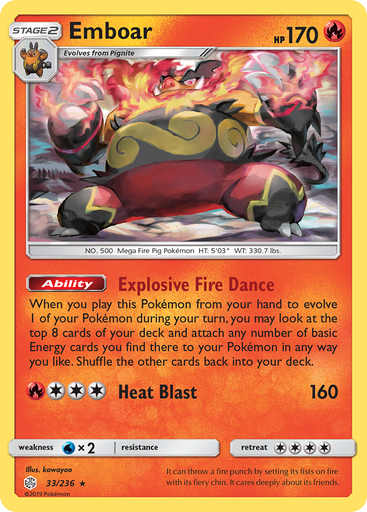 Emboar (33/236) [Sun & Moon: Cosmic Eclipse] | Game Master's Emporium (The New GME)