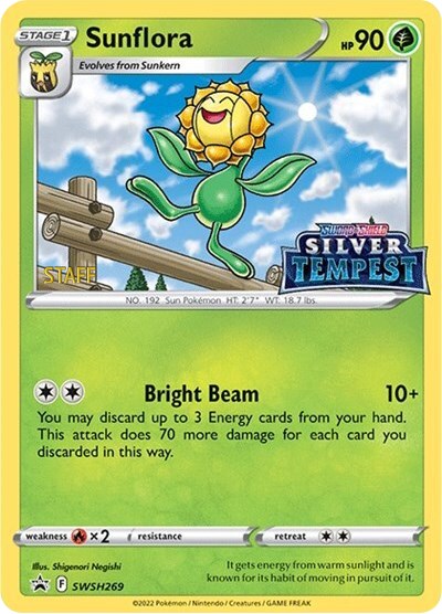 Sunflora (SWSH269) (Prerelease) (Staff) [Sword & Shield: Black Star Promos] | Game Master's Emporium (The New GME)