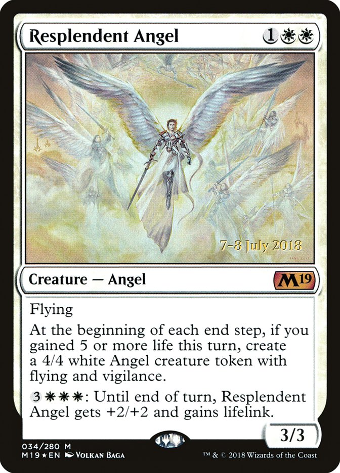 Resplendent Angel [Core Set 2019 Prerelease Promos] | Game Master's Emporium (The New GME)