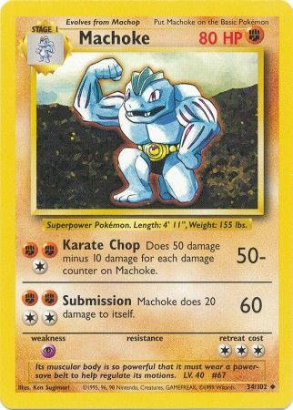 Machoke (34/102) [Base Set Unlimited] | Game Master's Emporium (The New GME)