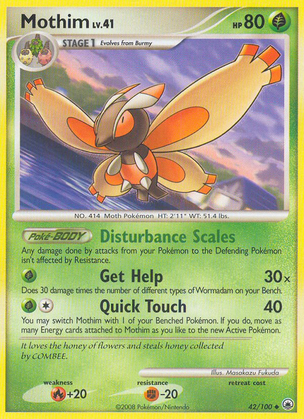 Mothim (42/100) [Diamond & Pearl: Majestic Dawn] | Game Master's Emporium (The New GME)