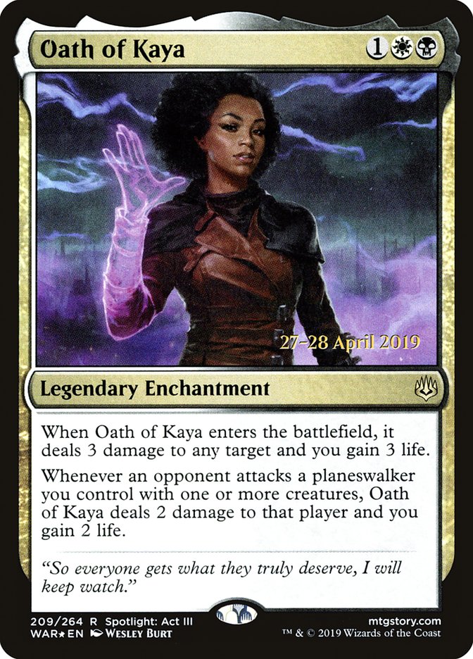 Oath of Kaya [War of the Spark Prerelease Promos] | Game Master's Emporium (The New GME)