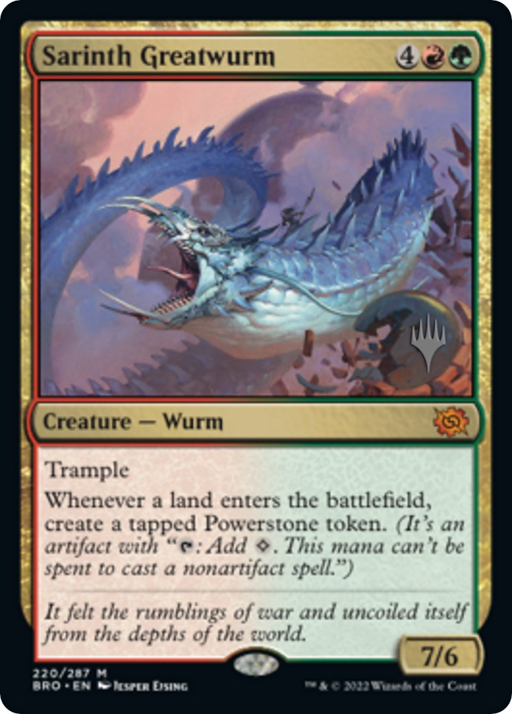 Sarinth Greatwurm (Promo Pack) [The Brothers' War Promos] | Game Master's Emporium (The New GME)