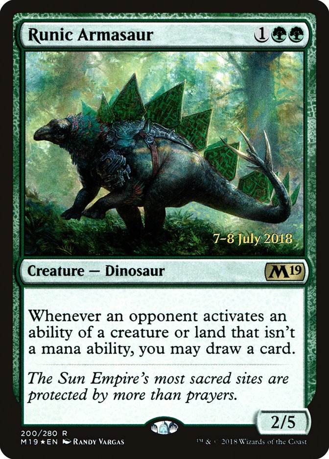 Runic Armasaur [Core Set 2019 Prerelease Promos] | Game Master's Emporium (The New GME)