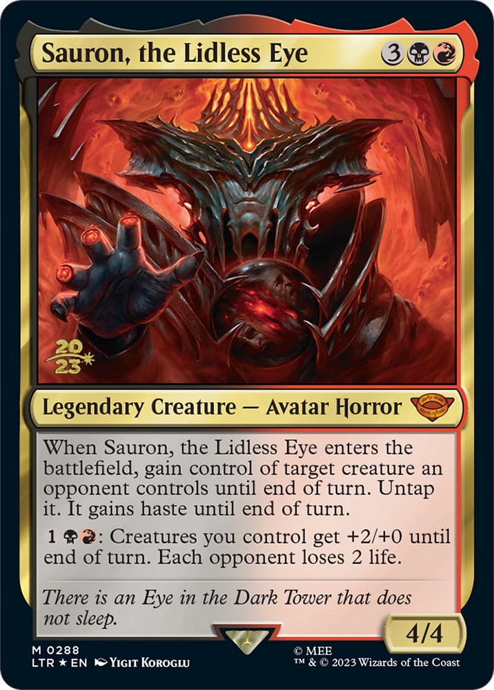 Sauron, the Lidless Eye [The Lord of the Rings: Tales of Middle-Earth Prerelease Promos] | Game Master's Emporium (The New GME)