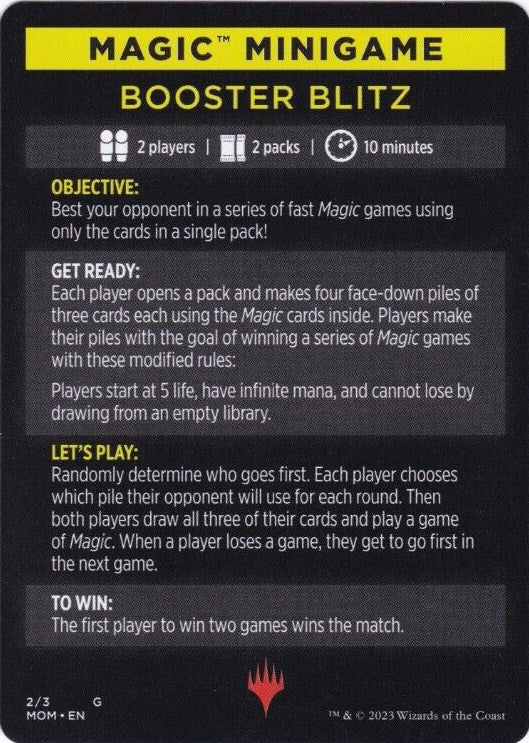 Booster Blitz (Magic Minigame) [March of the Machine Minigame] | Game Master's Emporium (The New GME)