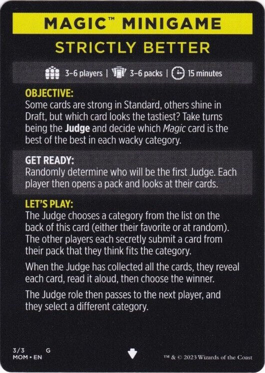 Strictly Better (Magic Minigame) [March of the Machine Minigame] | Game Master's Emporium (The New GME)
