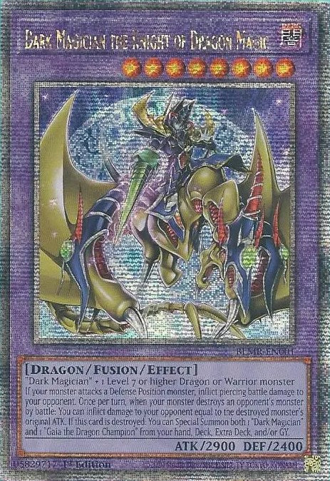 Dark Magician the Knight of Dragon Magic [BLMR-EN001] Quarter Century Secret Rare | Game Master's Emporium (The New GME)